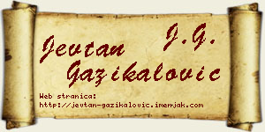 Jevtan Gazikalović vizit kartica